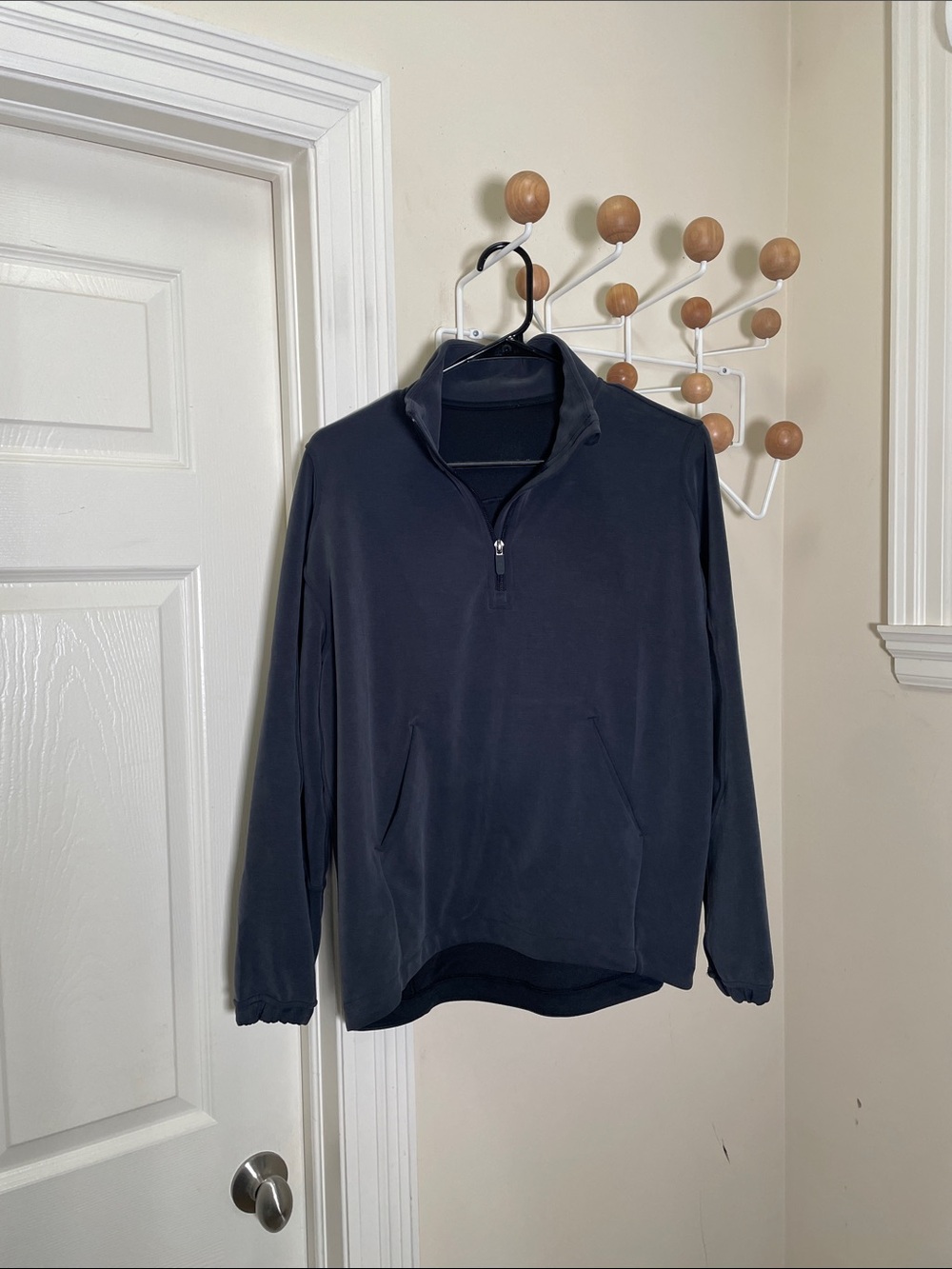 lululemon Brushed Softstreme Half Zip - Charcoal Dark Grey - XS